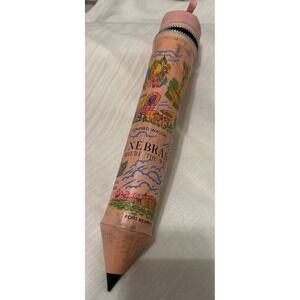 Vintage Nebraska Souvenir Pencil Case Pink – Lincoln State Capitol Retro 1970s